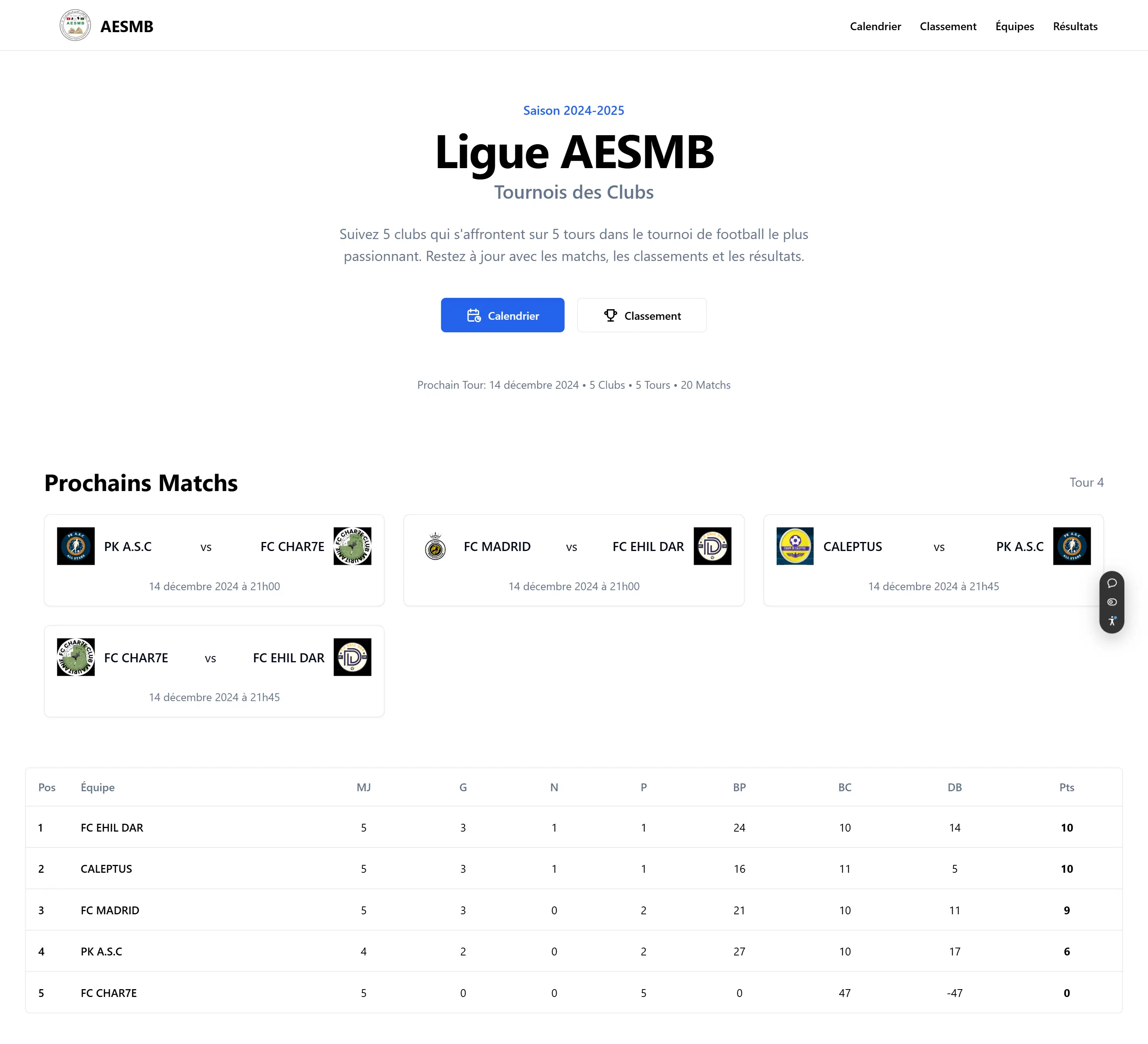 Plateforme Ligue AESMB